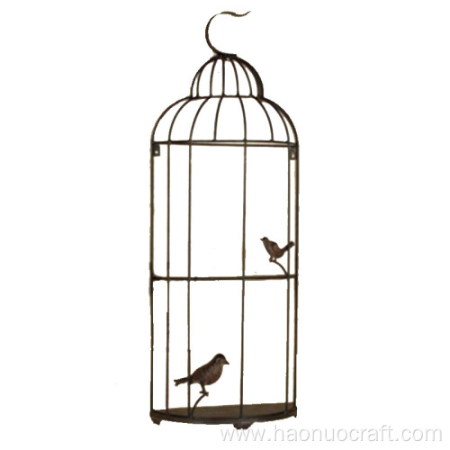 Jaula para pájaros Tieyi para colgar en la pared, jaula para pájaros decorativa para sala de estar, estante de flores decorativas, jaula decorada para pájaros